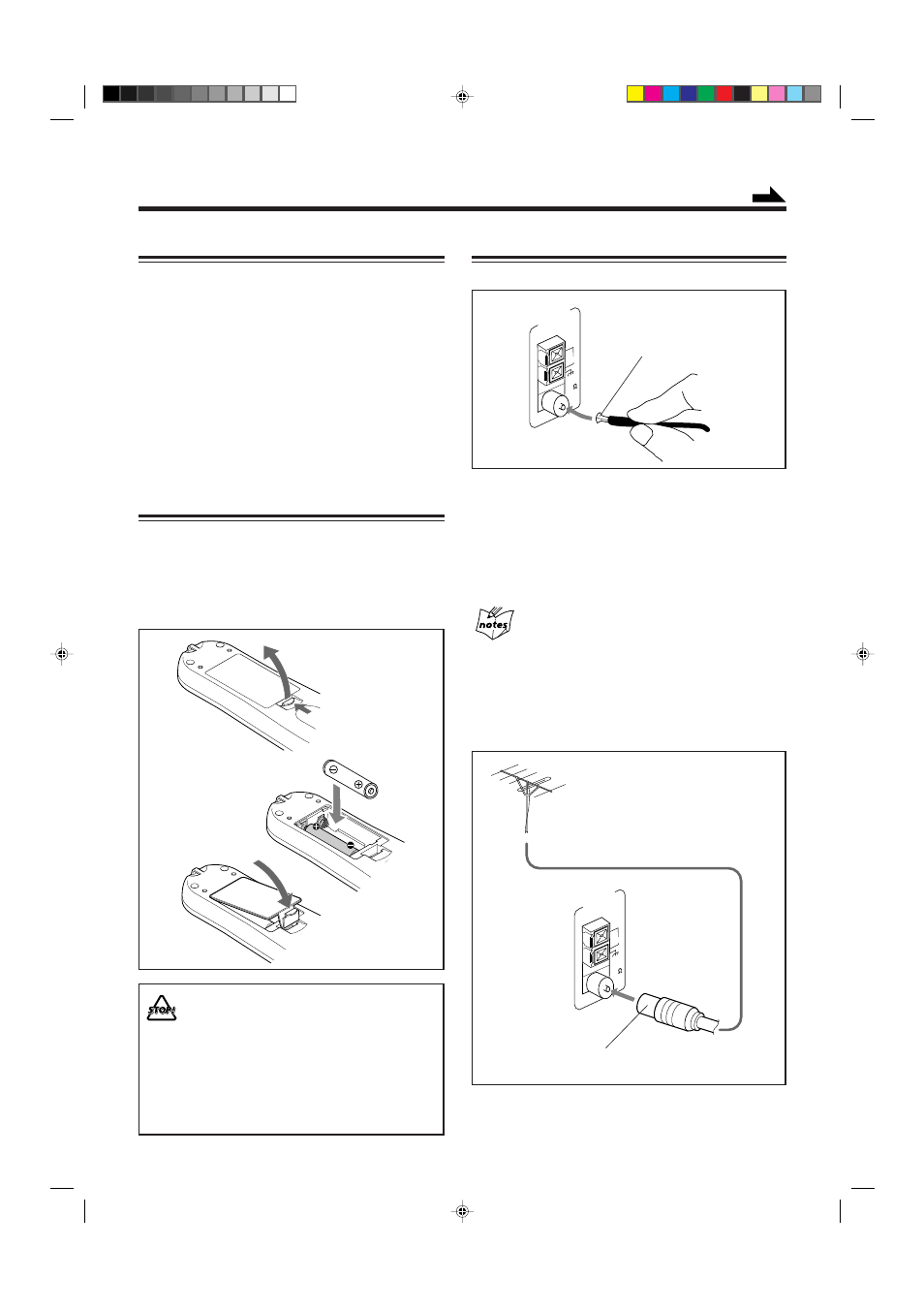 Getting started, Supplied accessories, Putting the batteries into the remote control | Connecting antennas | JVC CA-MXDVA9R User Manual | Page 9 / 77