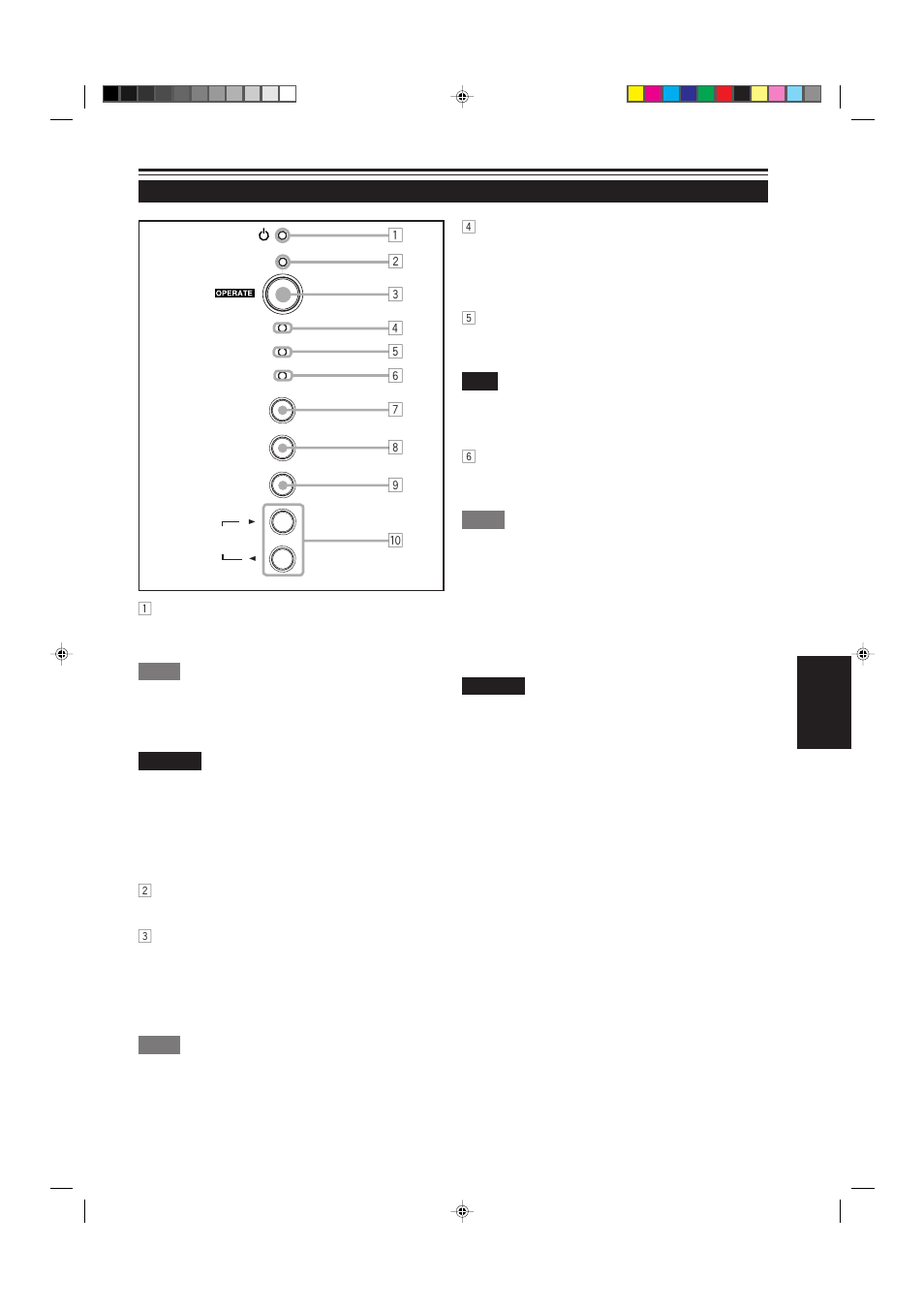 Control panel, 9english controls and features (cont.) | JVC G2000 User Manual | Page 11 / 74