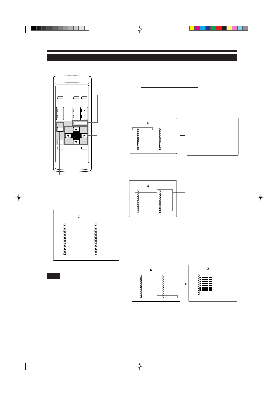 Changing (setting) the source (cont.), Press the menu/enter button to set (fix) it, Remote control unit ■ submenu item | Operating the main menu (cont.), When auto is selected, When a dedicated source mode is selected, When user is selected | JVC G2000 User Manual | Page 50 / 74