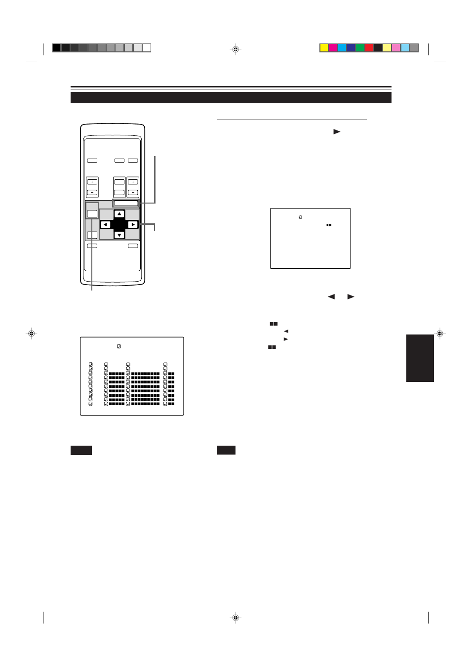 Setting up channels (cont.), Remote control unit ■ channel setup menu, Press the cursor button 3 to move to “swno | Press the menu/enter button (fix), Press the cursor button 2 or 3 to select a number, Press the page back button, 53 english, Operating the main menu (cont.) | JVC G2000 User Manual | Page 55 / 74