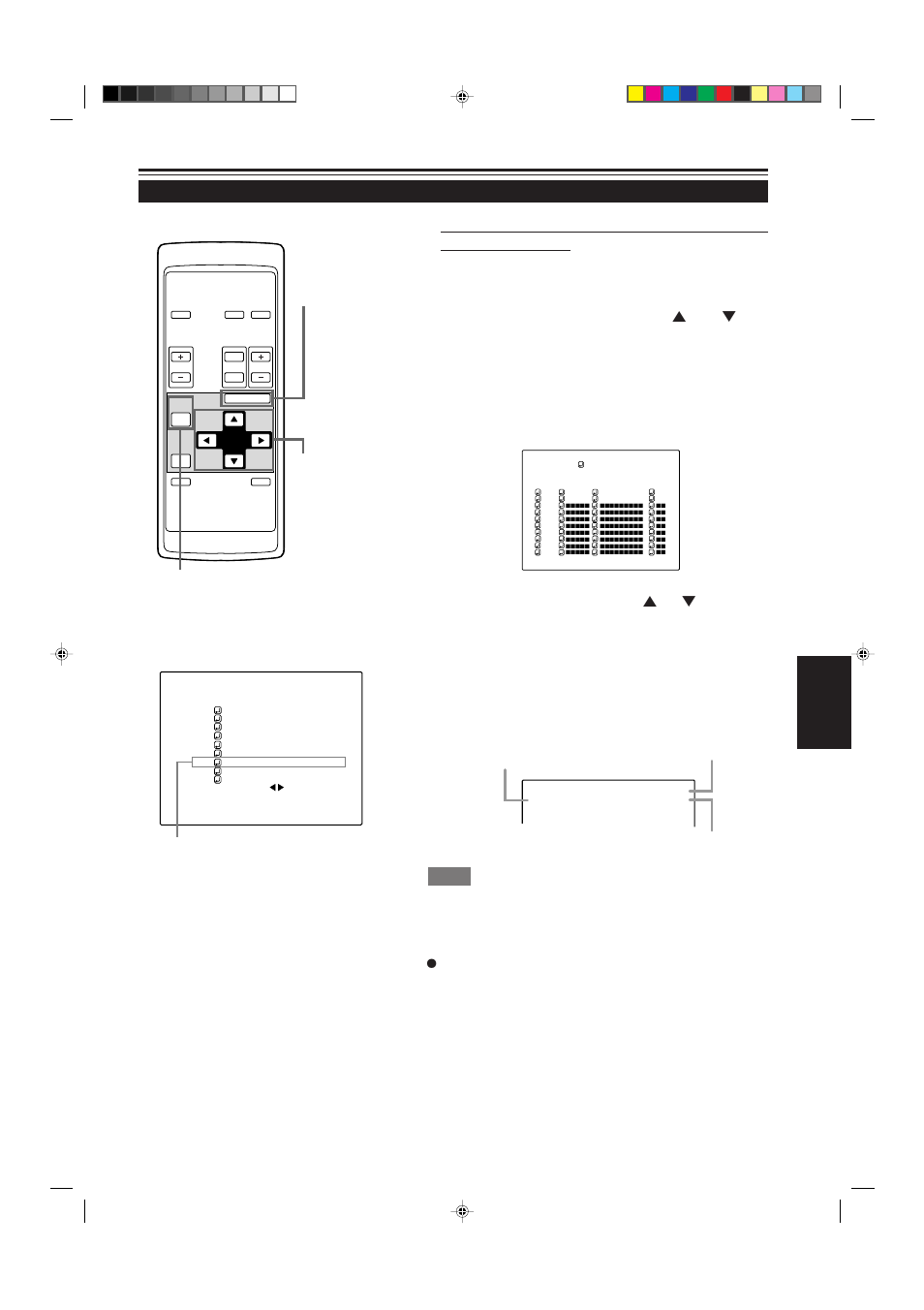 Changing channels (cont.), Remote control unit, Press the menu/enter button | Main menu, Press the menu/enter button to set (fix), 55 english, Operating the main menu (cont.) | JVC G2000 User Manual | Page 57 / 74