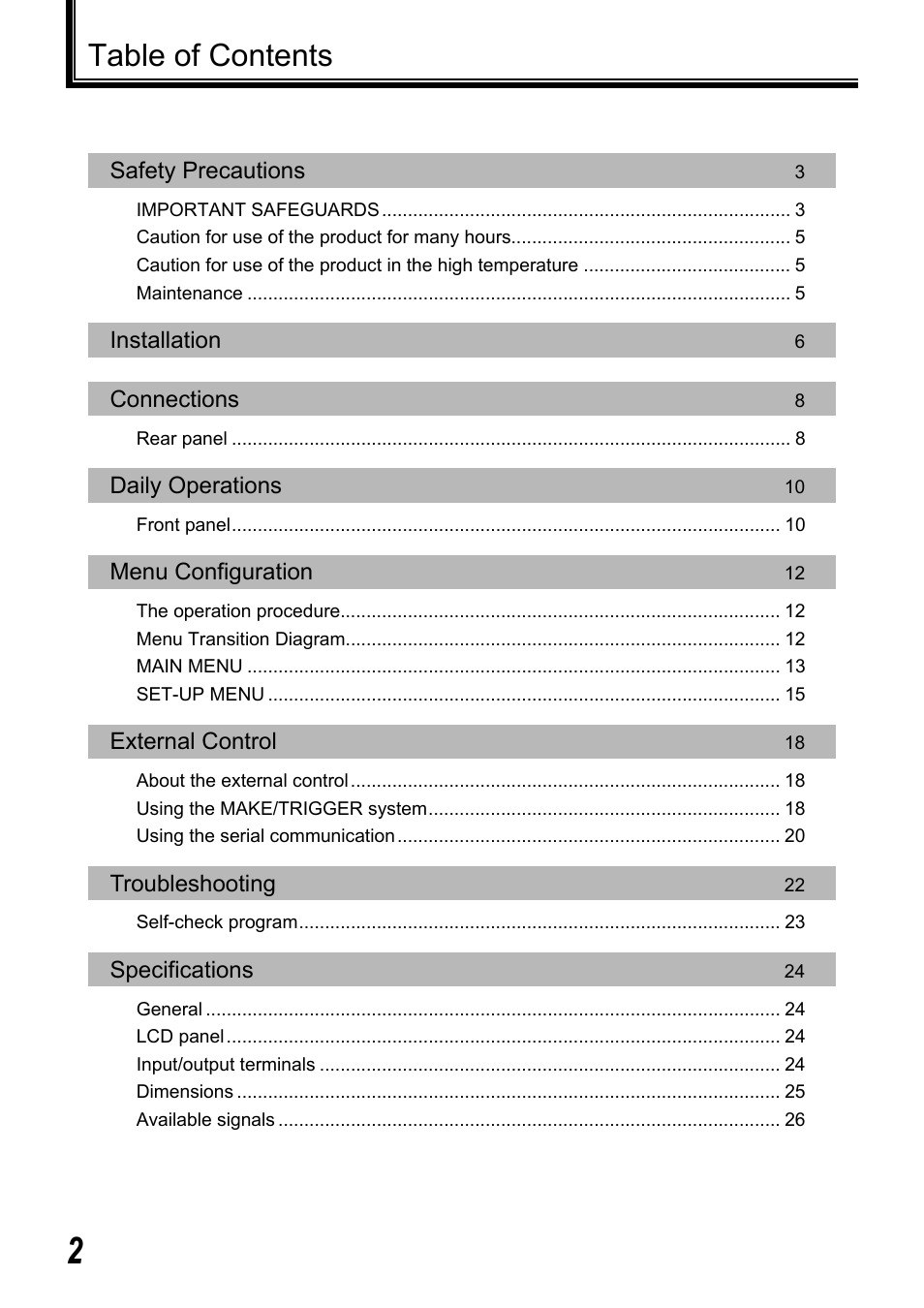 JVC DT-R17L4D User Manual | Page 2 / 28