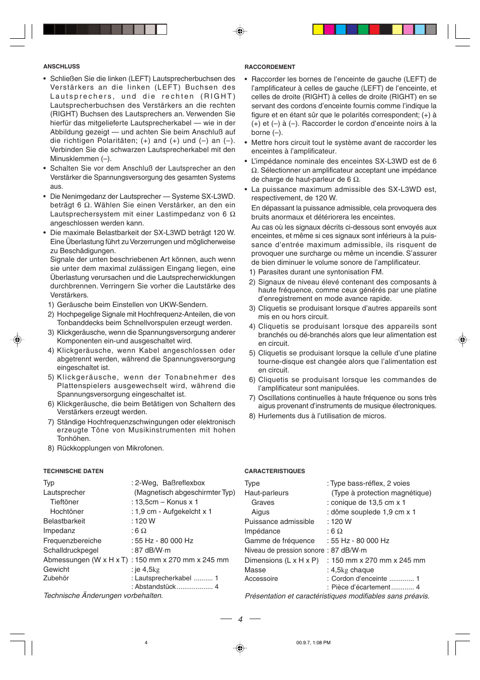 Anschluss | JVC SX-L3WD User Manual | Page 4 / 8