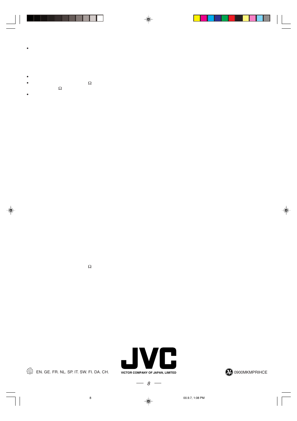 Back cover | JVC SX-L3WD User Manual | Page 8 / 8