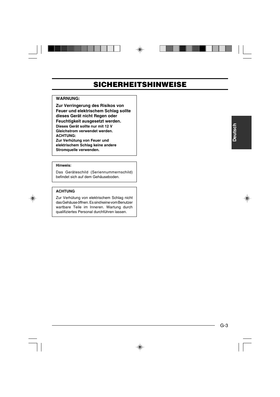 Sicherheitshinweise | JVC KY-F550E User Manual | Page 55 / 156