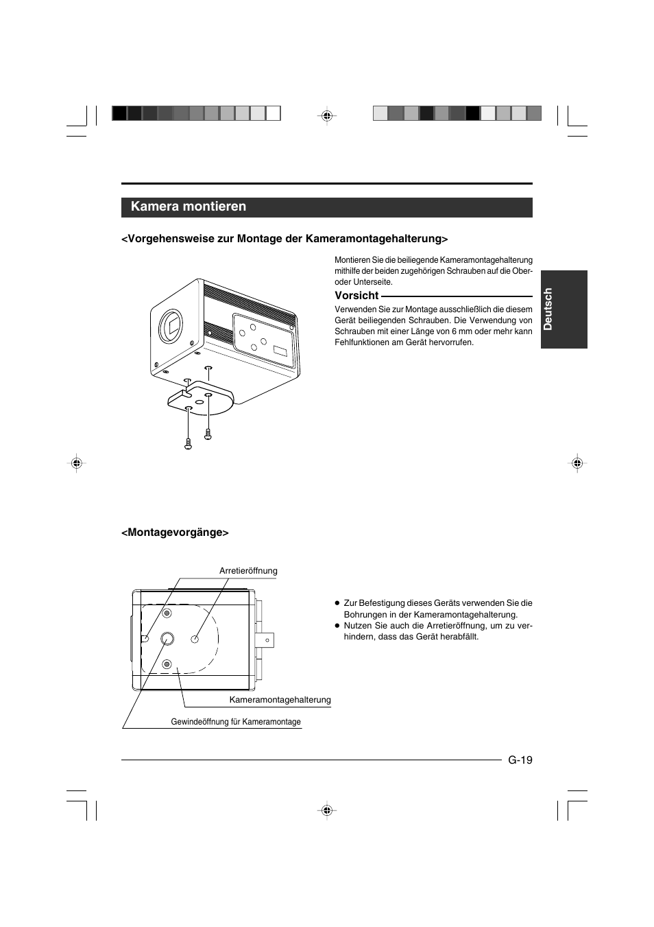 Kamera montieren | JVC KY-F550E User Manual | Page 71 / 156