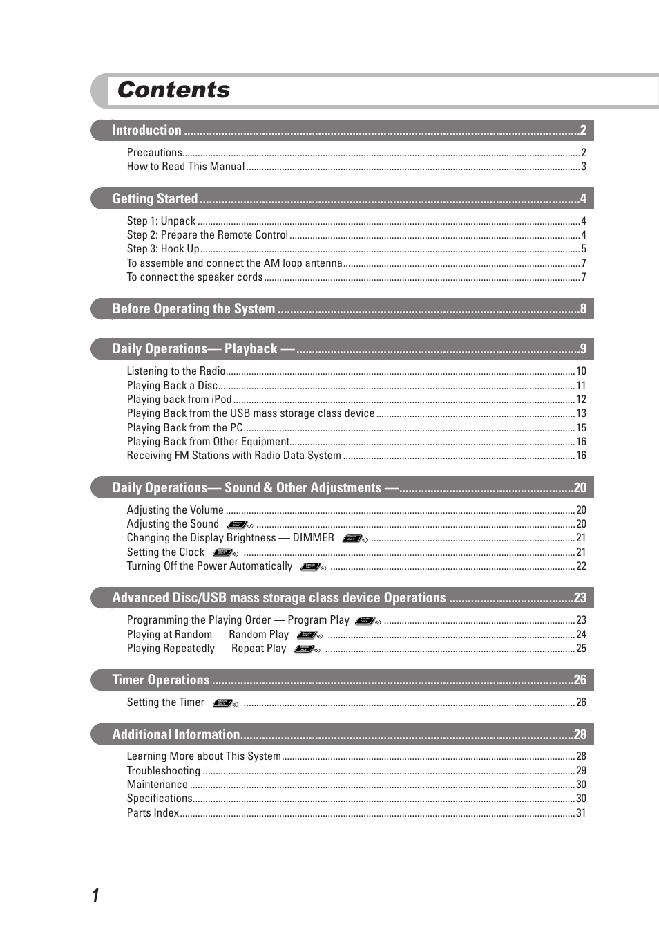 JVC CA-UXEP25 User Manual | Page 4 / 35