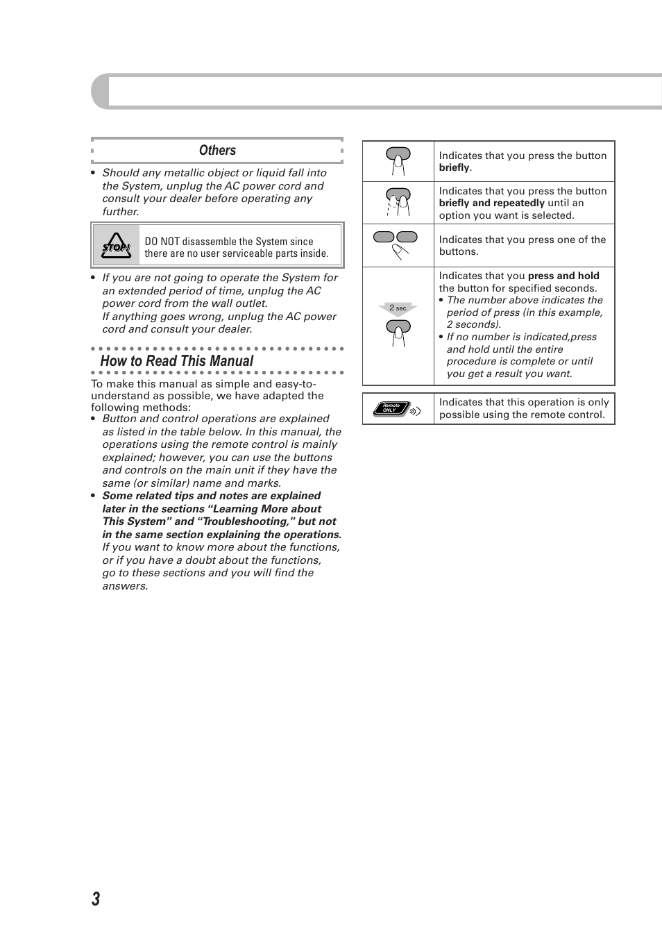 How to read this manual, Others | JVC CA-UXEP25 User Manual | Page 6 / 35