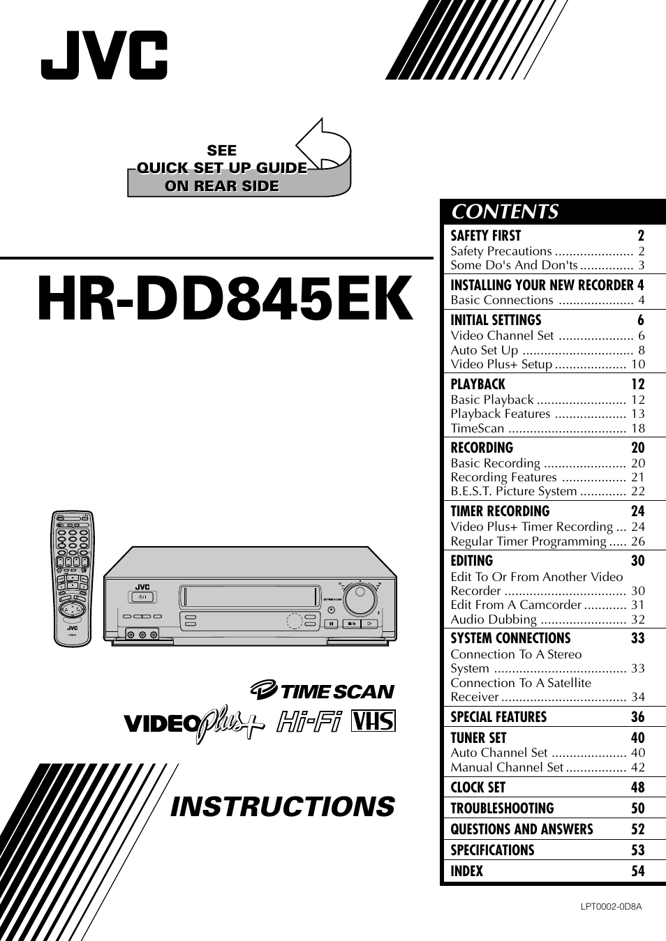 JVC HR-DD845EK User Manual | 60 pages