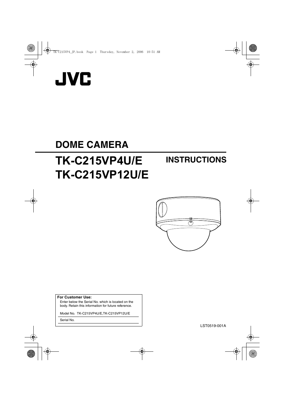 JVC TK-C215VP4U/E User Manual | 40 pages