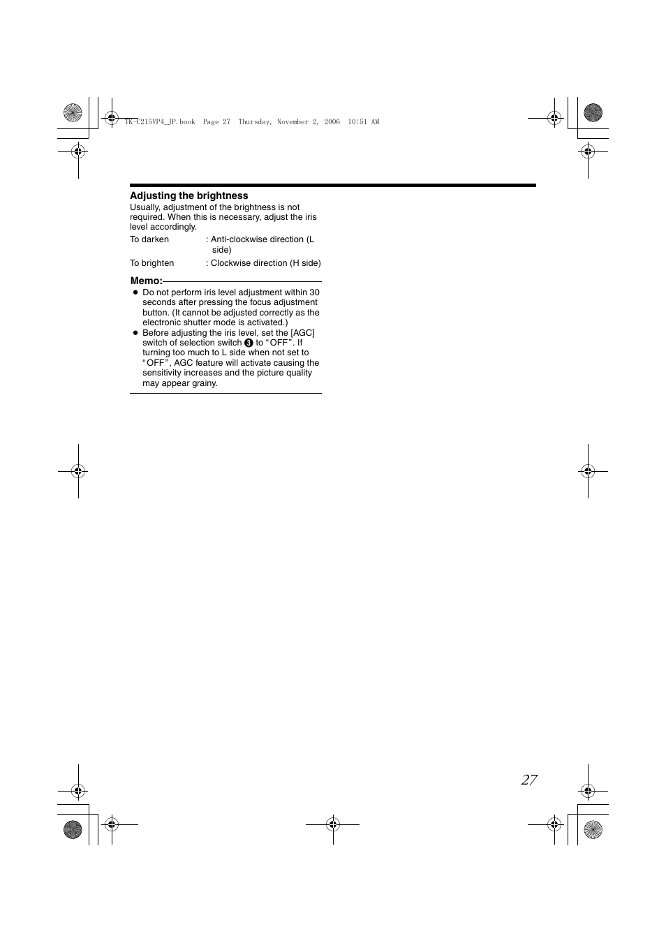 JVC TK-C215VP4U/E User Manual | Page 27 / 40