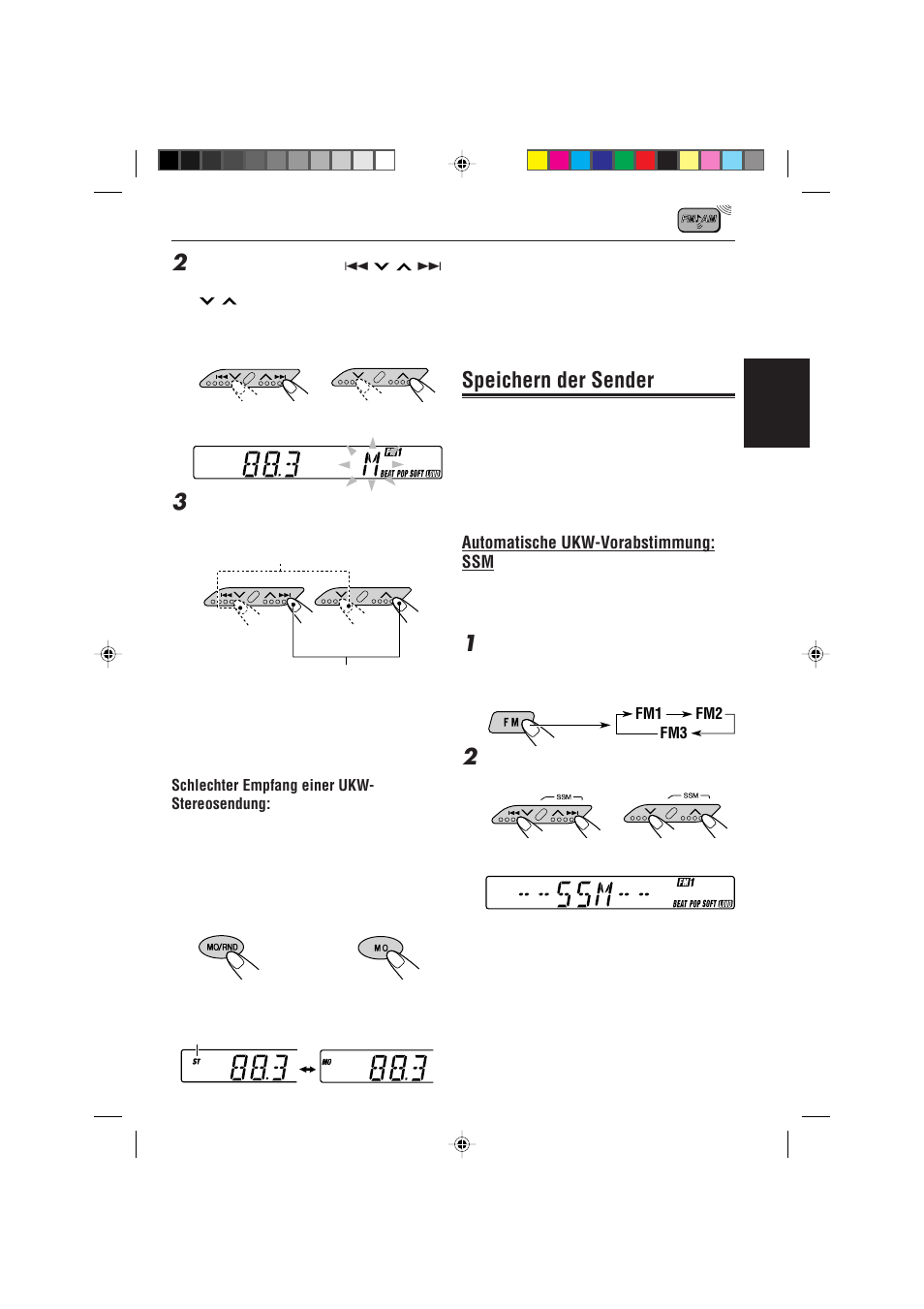 Speichern der sender | JVC KS-FX470R User Manual | Page 33 / 106