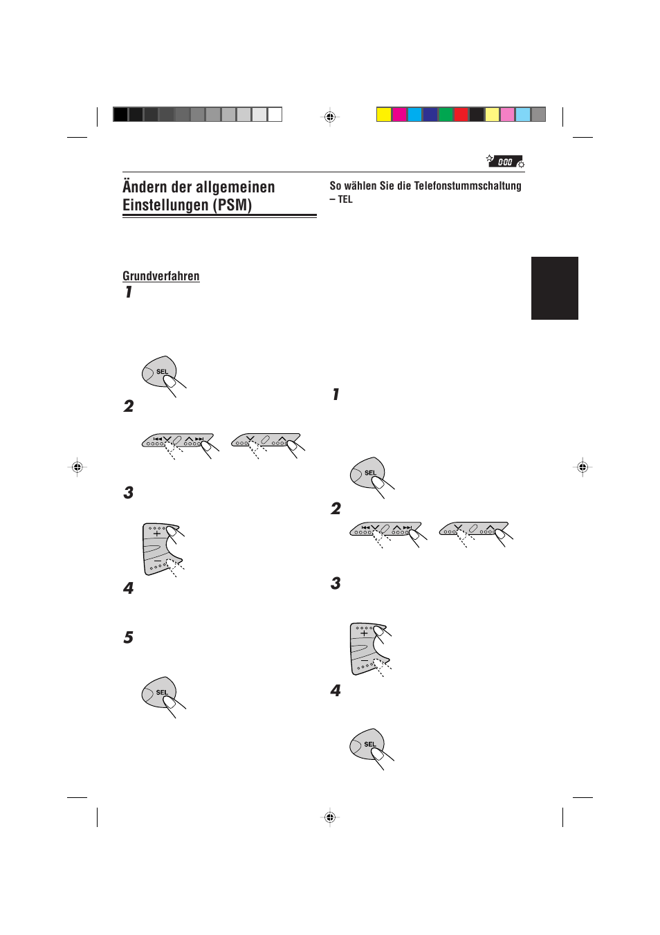Andern der allgemeinen einstellungen (psm), Ändern der allgemeinen einstellungen (psm) | JVC KS-FX470R User Manual | Page 45 / 106