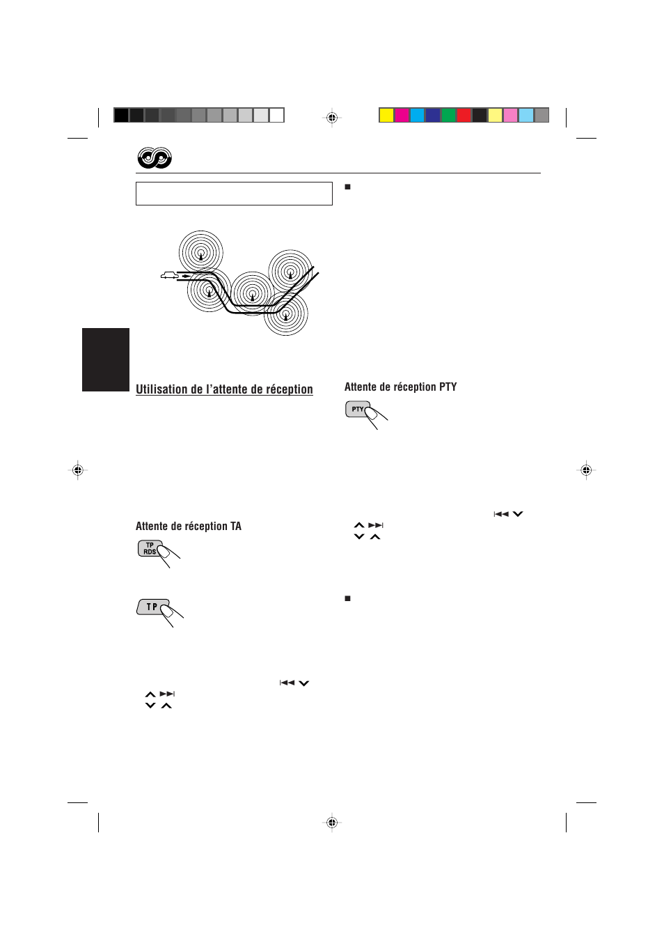 Utilisation de l’attente de réception, Français, Attente de réception ta | Attente de réception pty | JVC KS-FX470R User Manual | Page 62 / 106