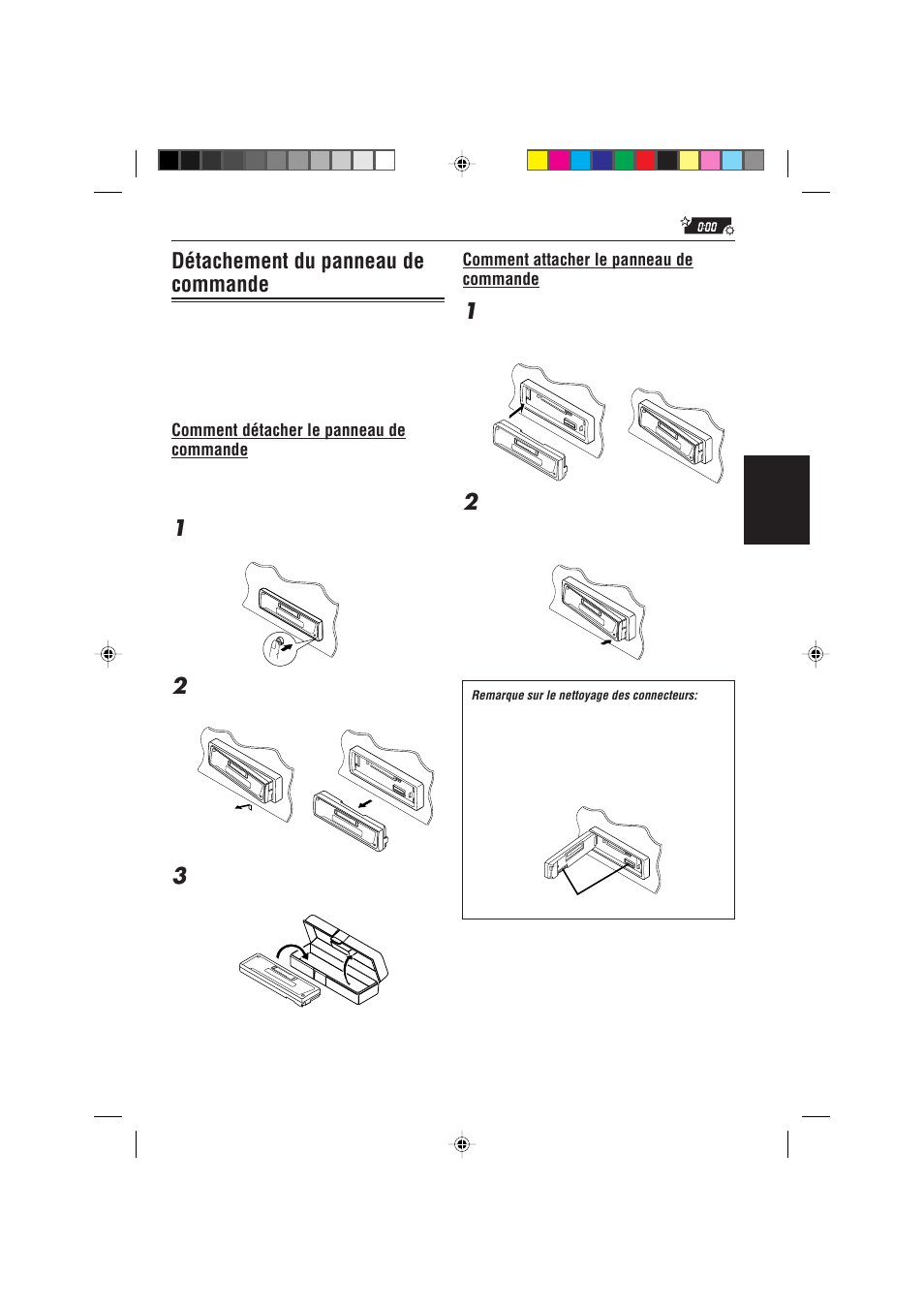 Detachement du panneau de commande, Détachement du panneau de commande | JVC KS-FX470R User Manual | Page 73 / 106