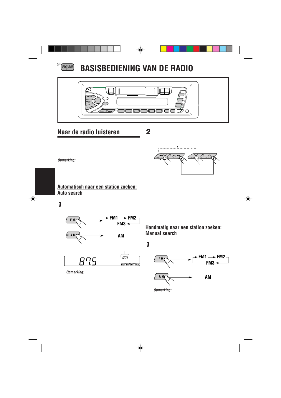 Basisbediening van de radio, Naar de radio luisteren | JVC KS-FX470R User Manual | Page 84 / 106