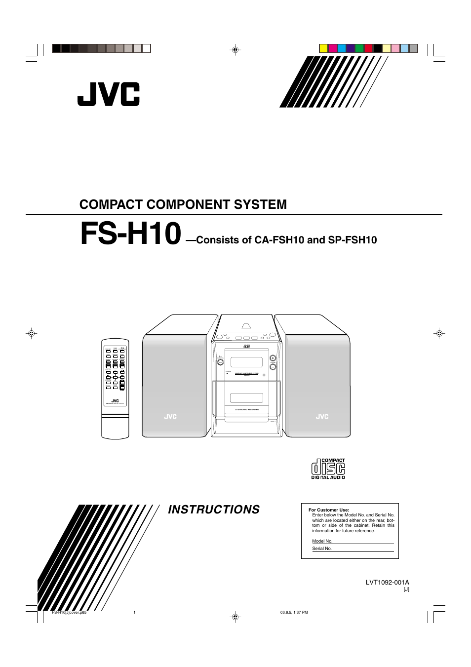 JVC FS-H10 User Manual | 54 pages