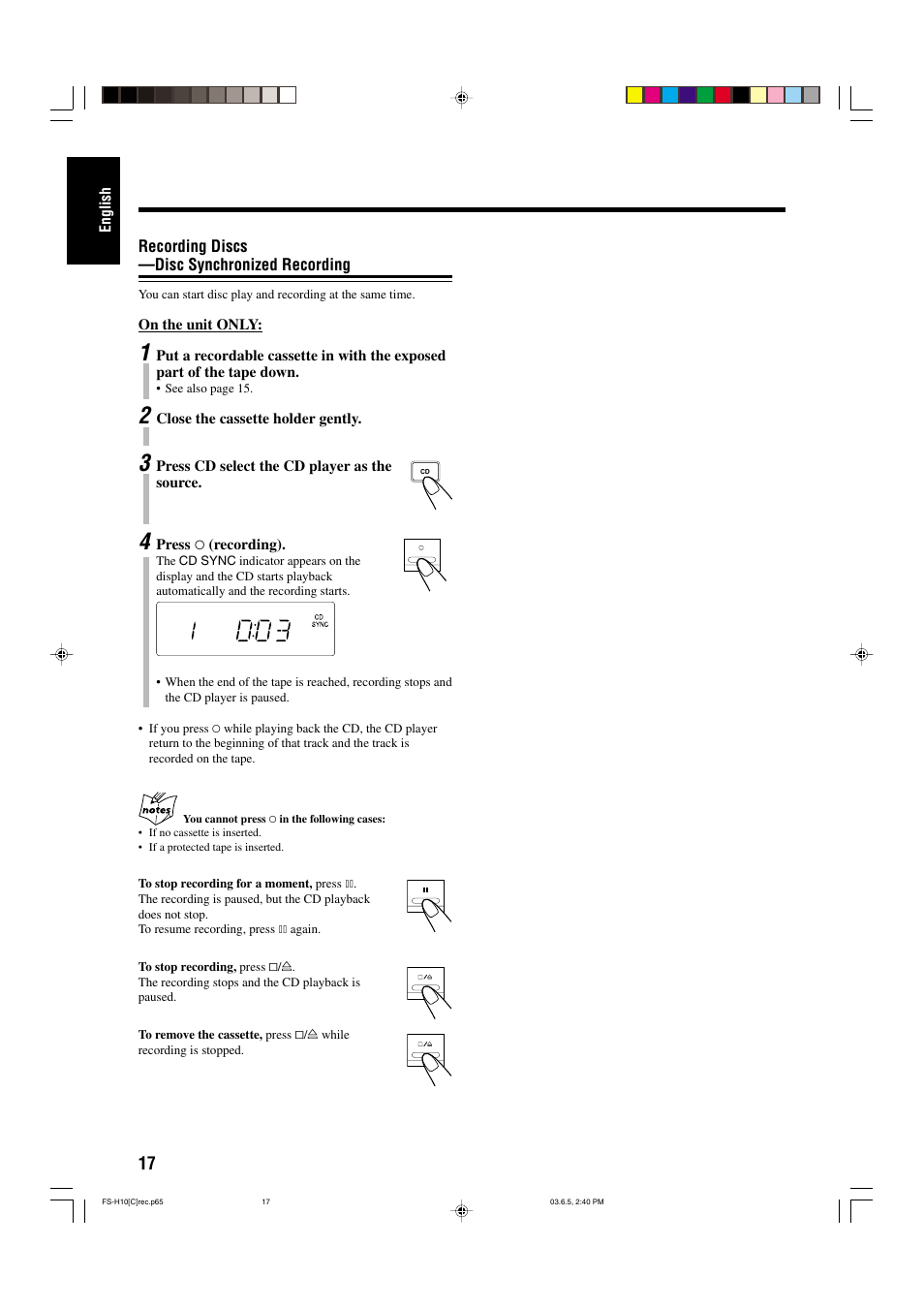 JVC FS-H10 User Manual | Page 48 / 54