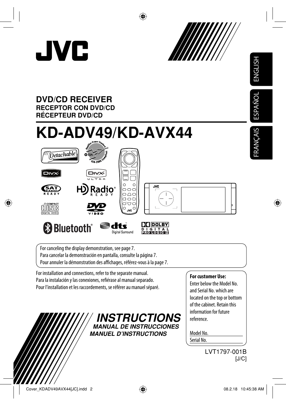 JVC KD-ADV49 User Manual | 225 pages