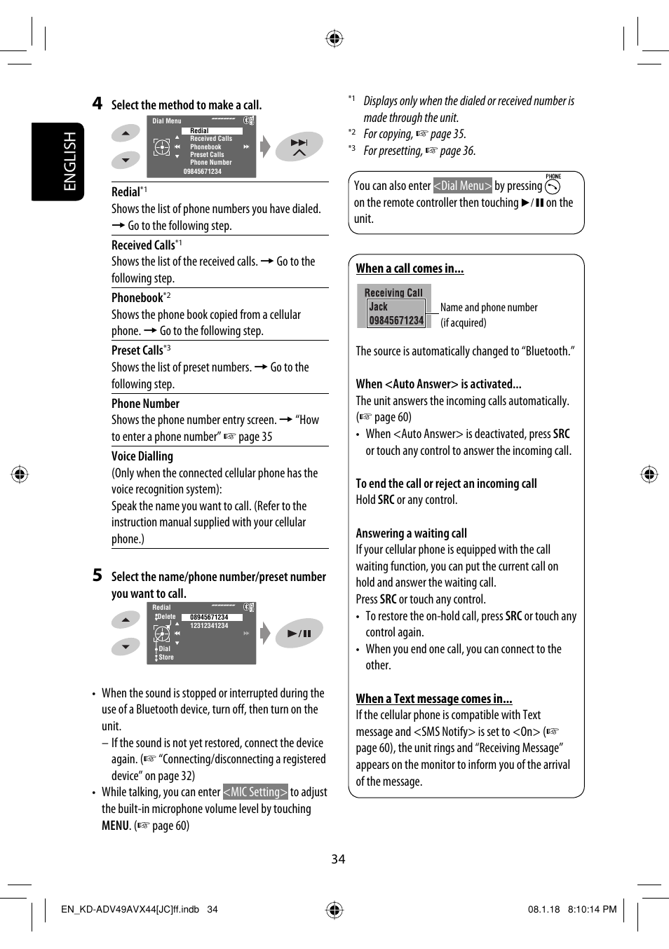 English | JVC KD-ADV49 User Manual | Page 34 / 225