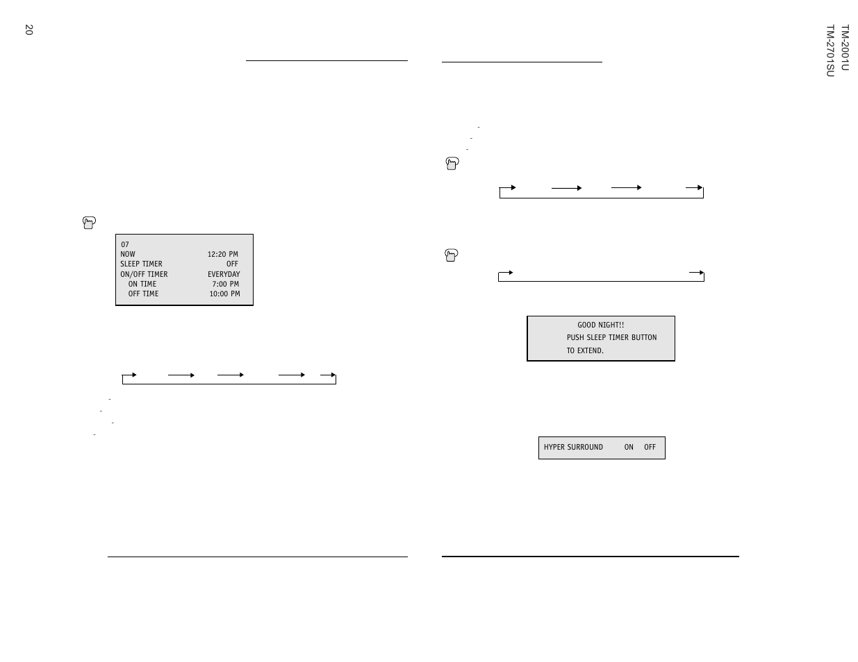 Button functions | JVC TM-2001U User Manual | Page 20 / 24