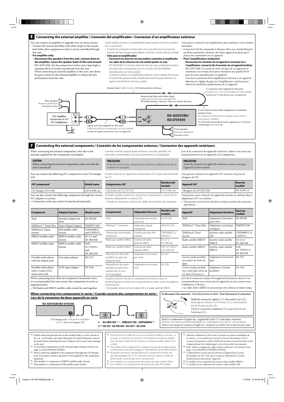 JVC KD-ADV5580 User Manual | Page 4 / 4