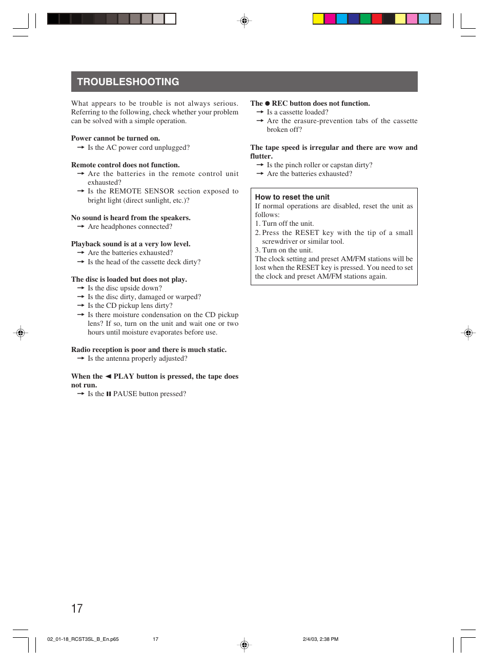 Troubleshooting | JVC LVT1000-004A User Manual | Page 20 / 67