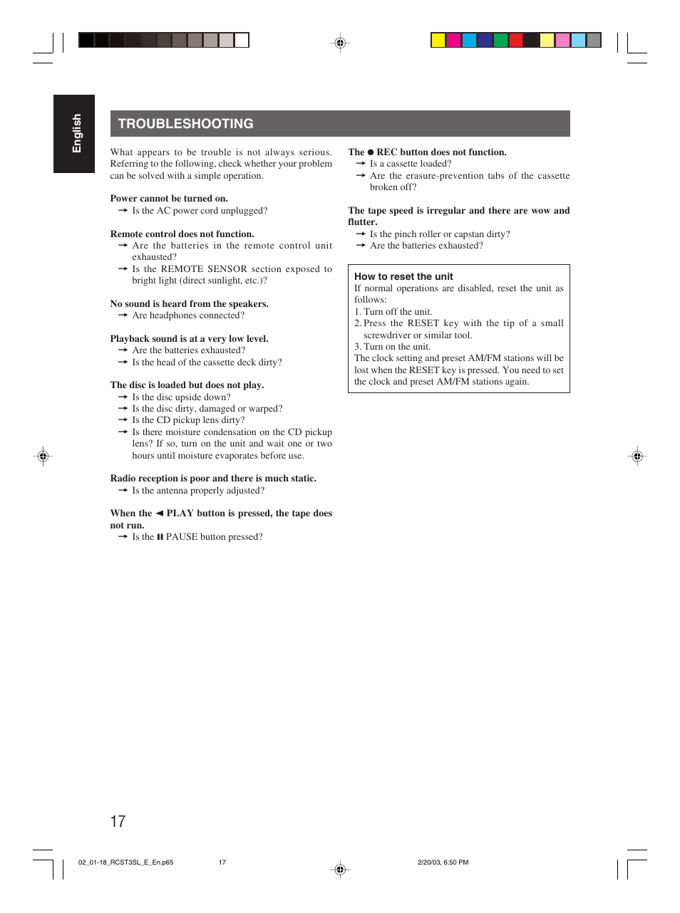 Troubleshooting | JVC LVT1000-004A User Manual | Page 43 / 67