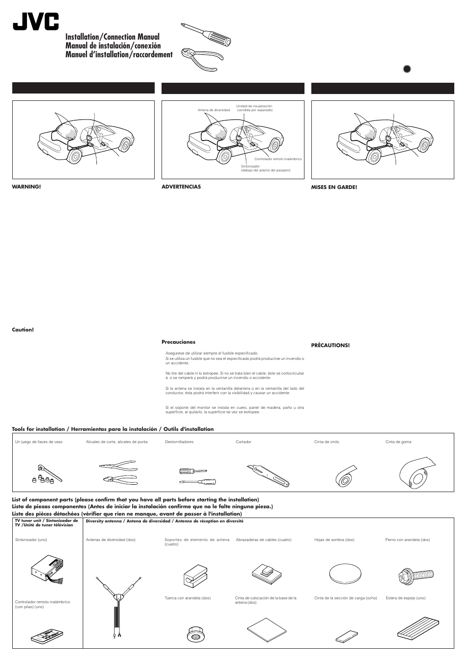 JVC KV-C1 User Manual | 4 pages