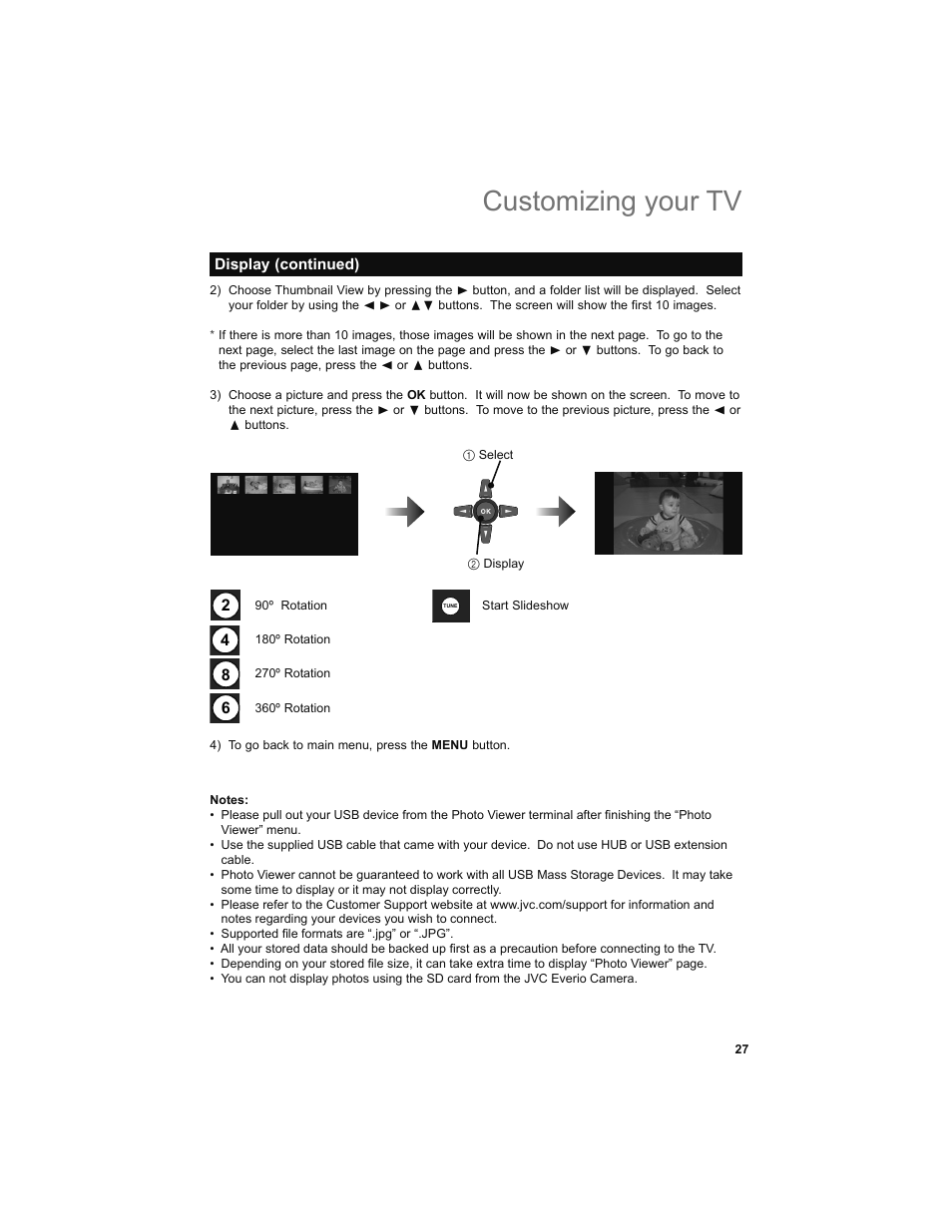 Customizing your tv | JVC 0708TSH-II-IM User Manual | Page 27 / 52