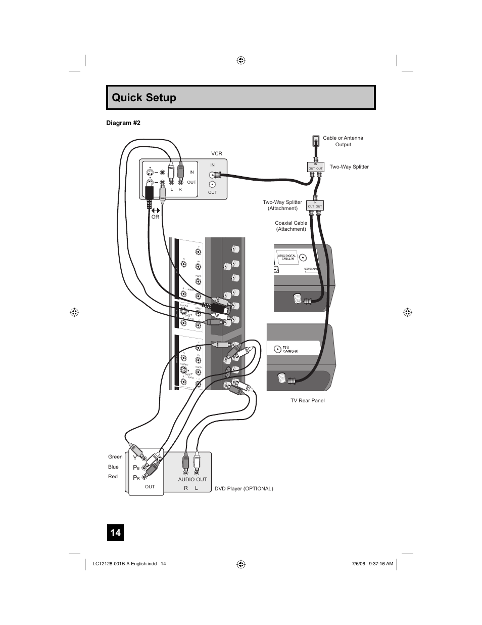 Quick setup, Diagram #2 | JVC 0706TNH-II-IM User Manual | Page 14 / 88
