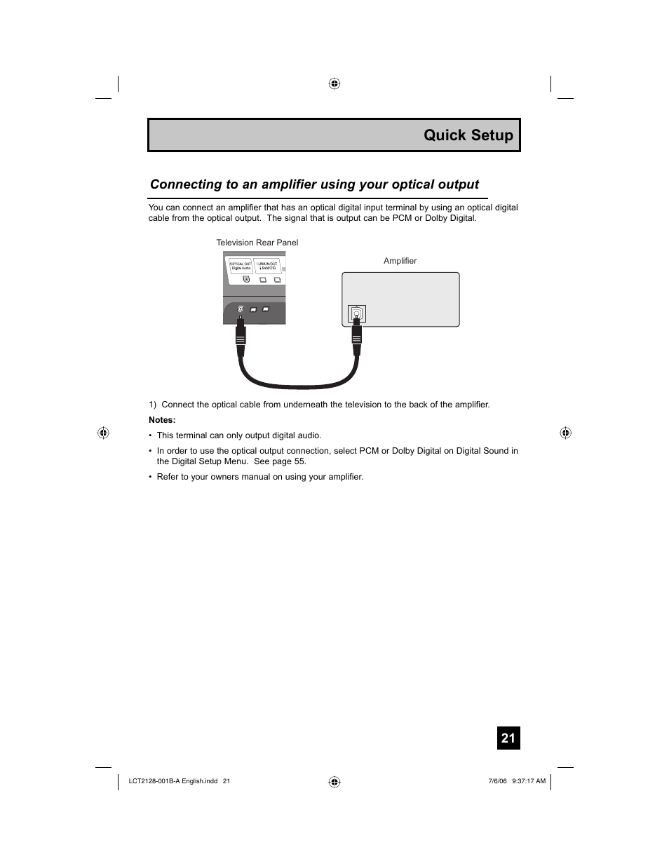 Quick setup | JVC 0706TNH-II-IM User Manual | Page 21 / 88