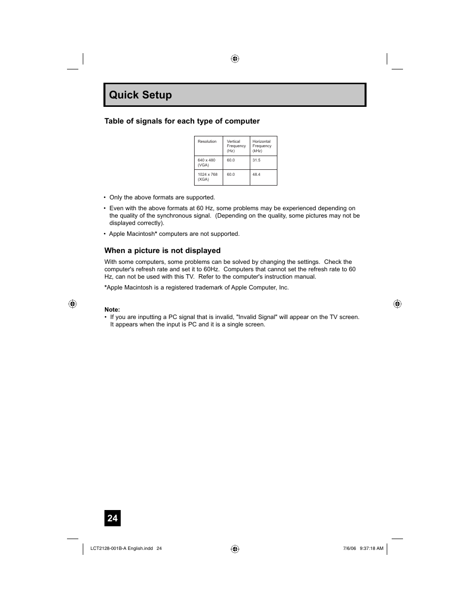 Quick setup | JVC 0706TNH-II-IM User Manual | Page 24 / 88