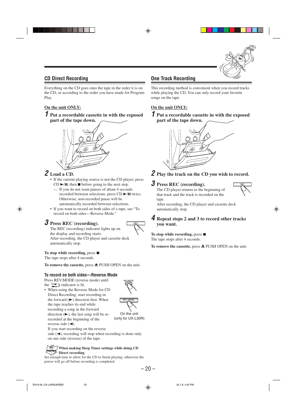 JVC UX-L40R User Manual | Page 23 / 32
