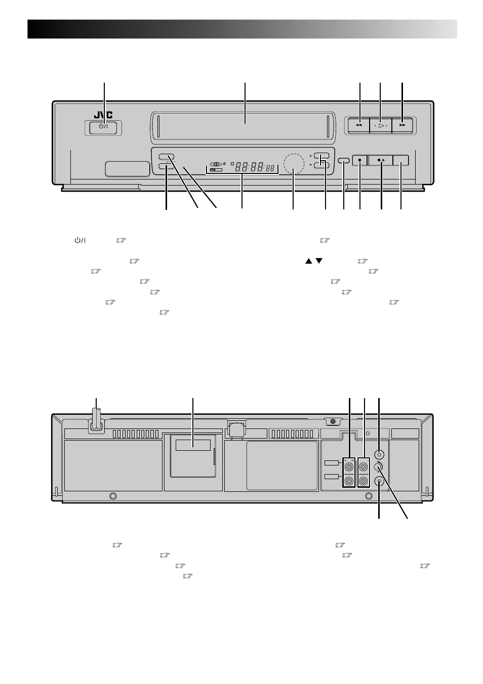 Index, Front view, Rear view | JVC HR-J347EM User Manual | Page 31 / 34