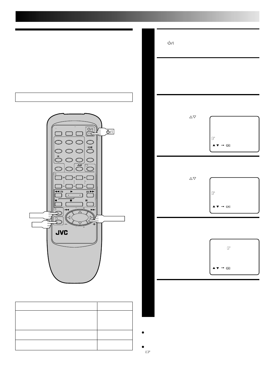 Turn on the recorder, Access main menu screen, Access initial set screen | Access tv system select screen, Select television system, Return to normal screen | JVC HR-J347EM User Manual | Page 7 / 34