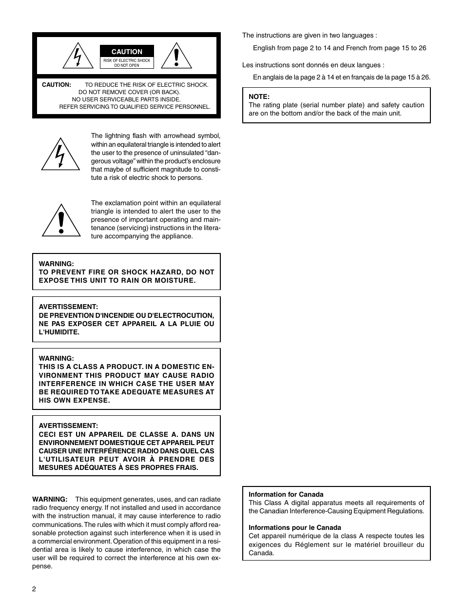 JVC AV-P720U User Manual | Page 2 / 15