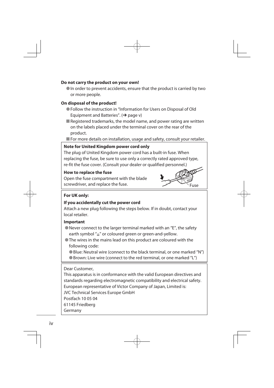 JVC LT-32WX50EU User Manual | Page 5 / 78