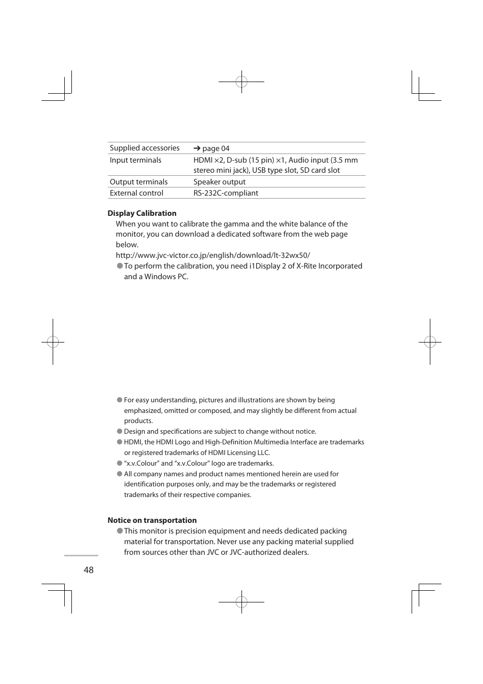 JVC LT-32WX50EU User Manual | Page 67 / 78