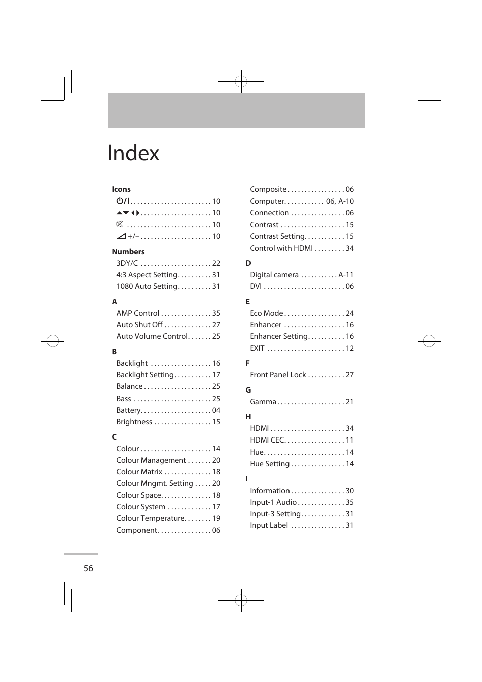 Index | JVC LT-32WX50EU User Manual | Page 75 / 78