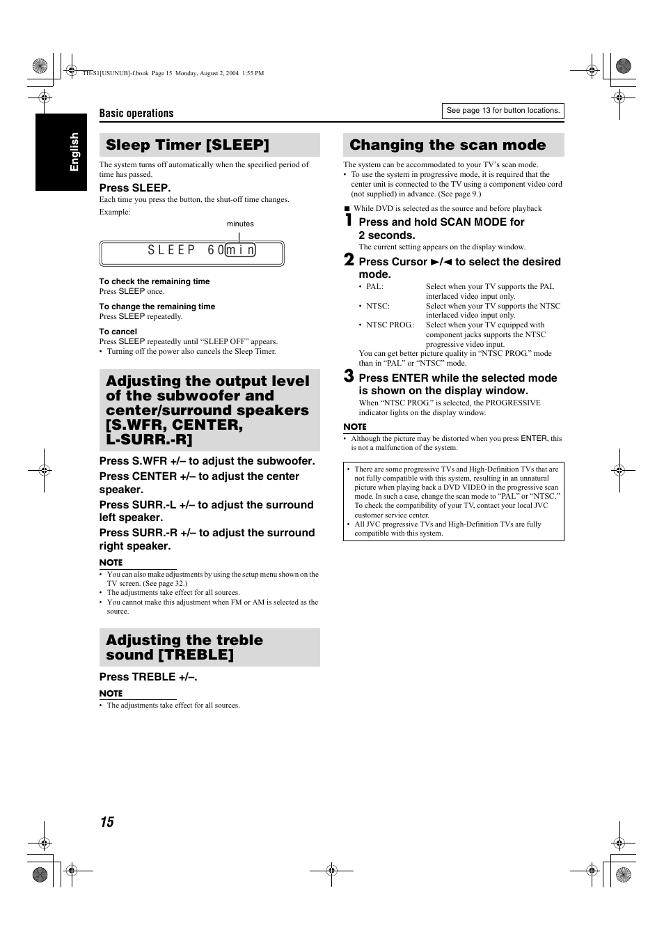 Changing the scan mode | JVC GVT0141-003A User Manual | Page 18 / 86