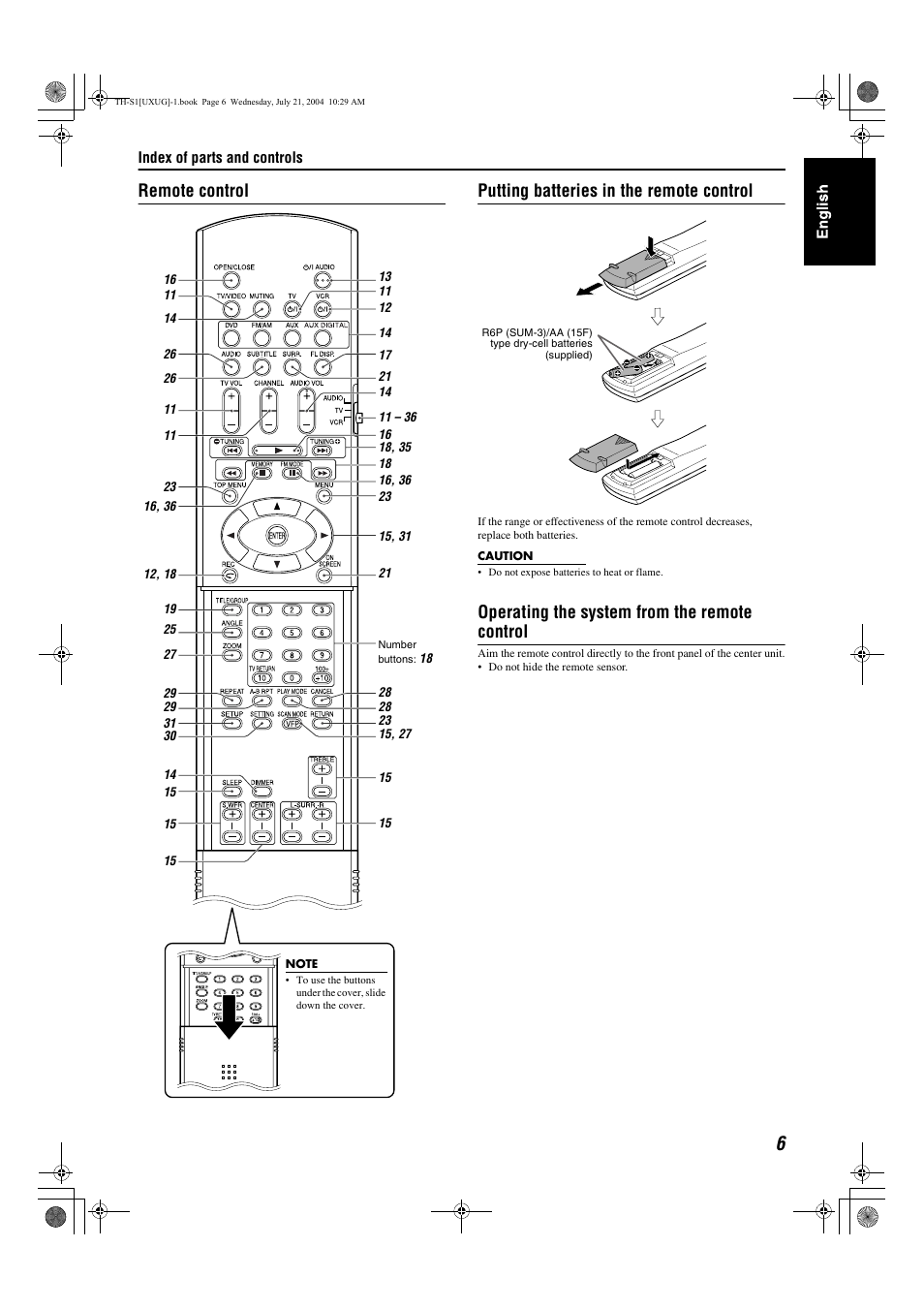 Operating the system from the remote control | JVC GVT0141-003A User Manual | Page 52 / 86