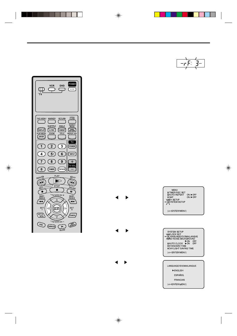 Setting up the vcr section, 20 setting the video channel/setting the language, Setting the video channel setting the language | JVC HR-XVC20U User Manual | Page 20 / 68