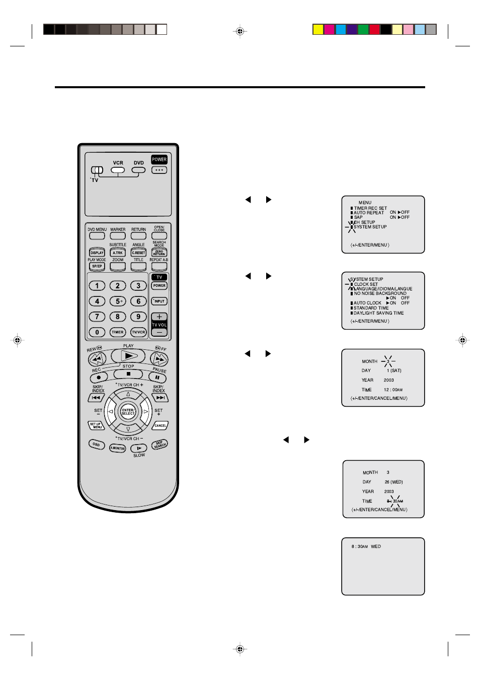 Manual clock setting | JVC HR-XVC20U User Manual | Page 25 / 68