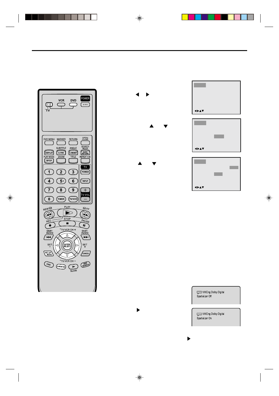 Setting surround sound, Setting audio soundtrack language | JVC HR-XVC20U User Manual | Page 56 / 68