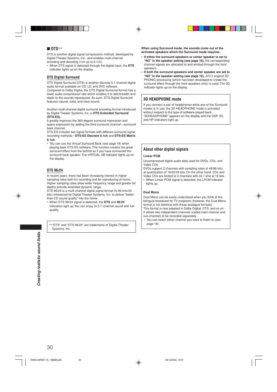 JVC RX-E12B User Manual | Page 34 / 45