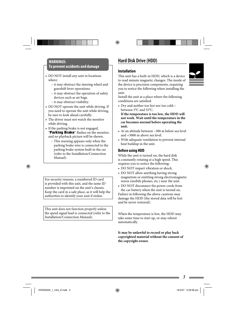 Hard disk drive (hdd) | JVC LVT1627-001A User Manual | Page 129 / 252