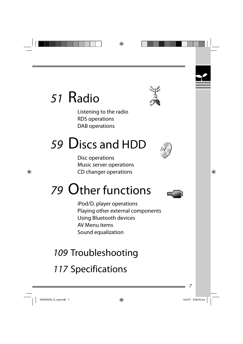 Adio, Iscs and hdd, Ther functions | JVC LVT1627-001A User Manual | Page 133 / 252