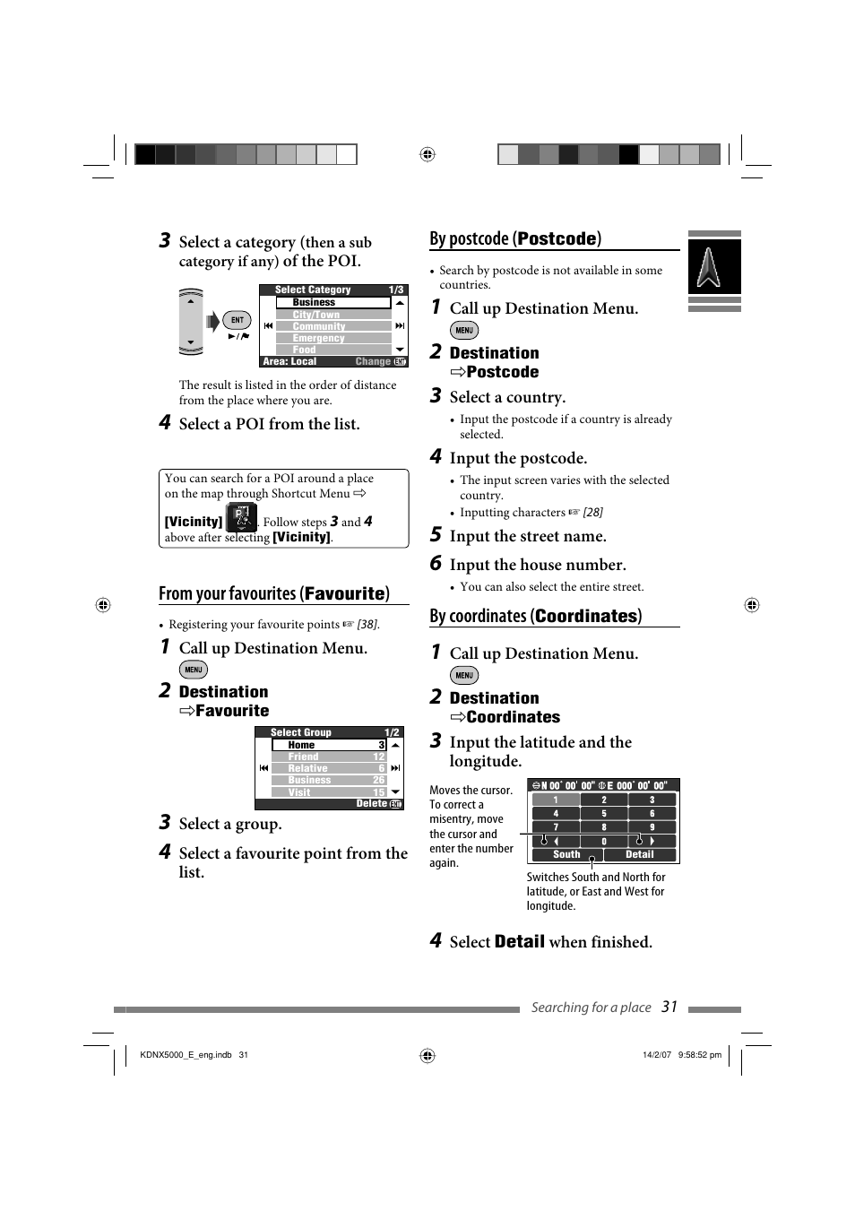 By coordinates, By postcode | JVC LVT1627-001A User Manual | Page 157 / 252