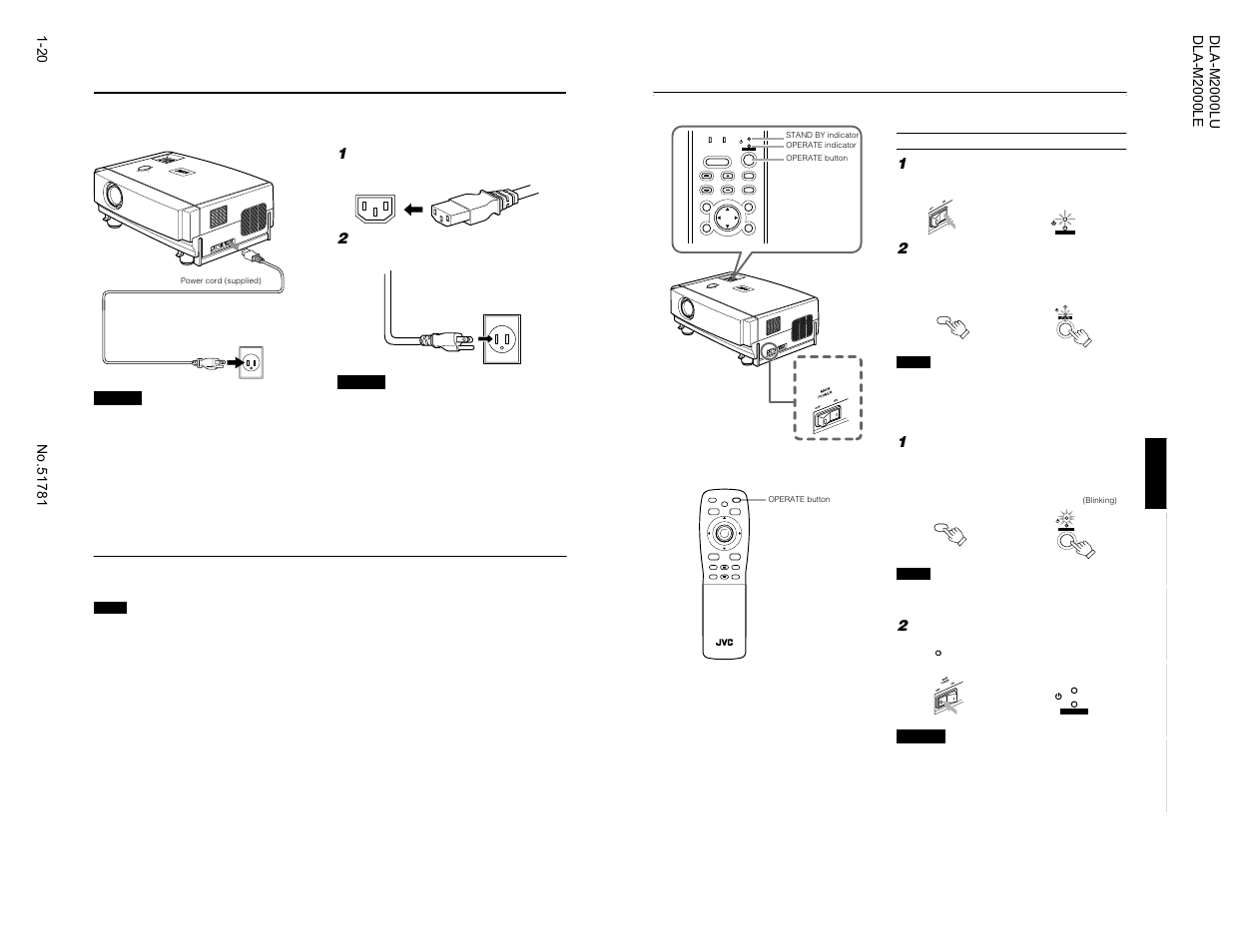 Basic operations, Focus, Zoom shift volume | Quick align. shuter | JVC DLA-M2000LU User Manual | Page 20 / 40